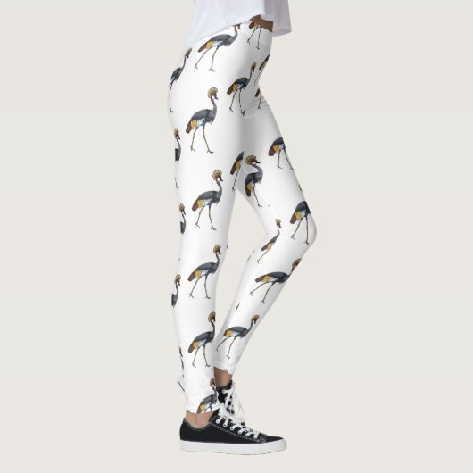Graukranichkraniche Cartoon Leggings (Rechts)