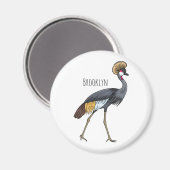 Graukranichkraniche Cartoon Magnet (Vorderseite/Rückseite)