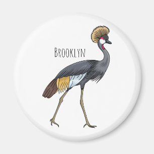 Graukranichkraniche Cartoon Magnet