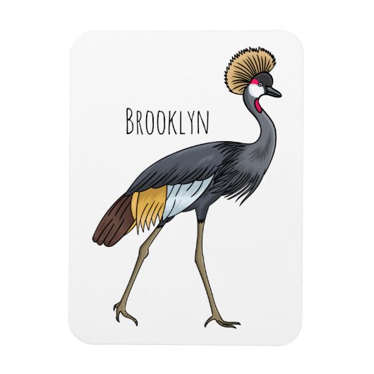 Graukranichkraniche Cartoon Magnet (Vertikal)