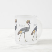 Graukranichkraniche Cartoon Mattglastasse (VorderseiteRechts)
