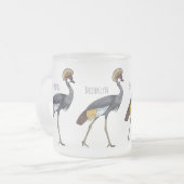 Graukranichkraniche Cartoon Mattglastasse (Vorderseite Links)