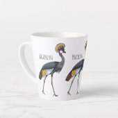 Graukranichkraniche Cartoon Milchtasse (Linke Ecke)