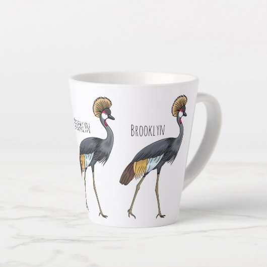 Graukranichkraniche Cartoon Milchtasse (Rechte Ecke)