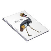 Graukranichkraniche Cartoon Notizblock (Rechte Seite)