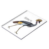 Graukranichkraniche Cartoon Notizblock (Linke Seite)