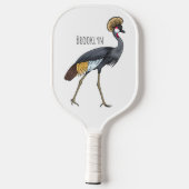 Graukranichkraniche Cartoon Pickleball Schläger (Rückseite)