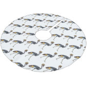 Graukranichkraniche Cartoon Polyester Weihnachtsbaumdecke (Schrägansicht)