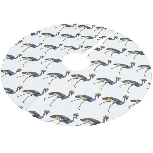 Graukranichkraniche Cartoon Polyester Weihnachtsbaumdecke (Schrägansicht)