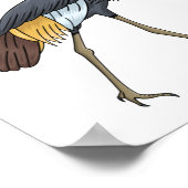 Graukranichkraniche Cartoon Poster (Ecke)