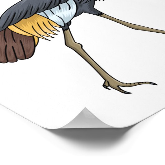 Graukranichkraniche Cartoon Poster (Ecke)