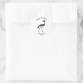 Graukranichkraniche Cartoon Runder Aufkleber (Tasche)