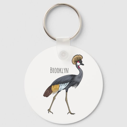 Graukranichkraniche Cartoon Schlüsselanhänger (Vorderseite)