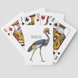 Graukranichkraniche Cartoon Spielkarten