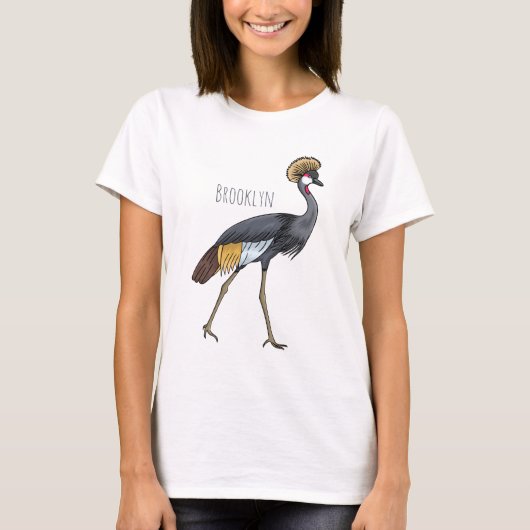 Graukranichkraniche Cartoon T-Shirt (Vorderseite)