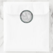 Graukreisrahmen Runder Aufkleber (Tasche)