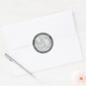 Graukreisrahmen Runder Aufkleber (Umschlag)