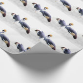 Graukrone Kran-Vogelfedern Geschenkpapier (Ecke)