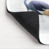 Graukrone Kran-Vogelfedern Mousepad (Ecke)
