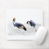 Graukrone Kran-Vogelfedern Mousepad (Mit Mouse)