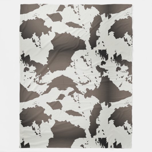 Graukuhdruck Fleecedecke (Vorderseite)