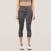 Grauleder Design Capri Leggings (Vorderseite)
