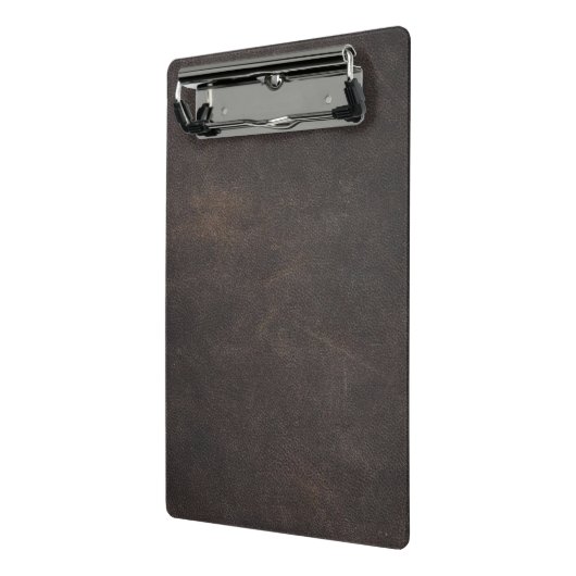 Grauleder Mini Klemmbrett (Gewinkelt2)