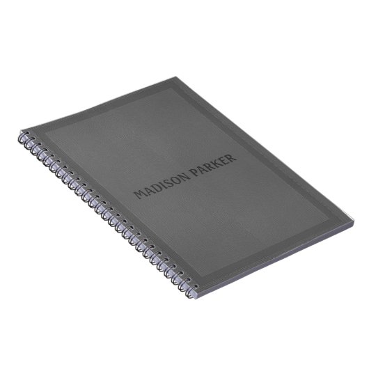 Grauleder Notizblock (Rechte Seite)