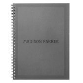 Grauleder Notizblock (Vorderseite)