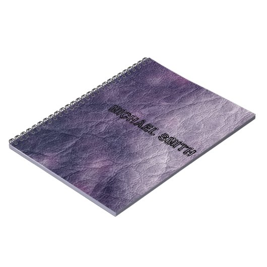 Grauleder Notizblock (Linke Seite)