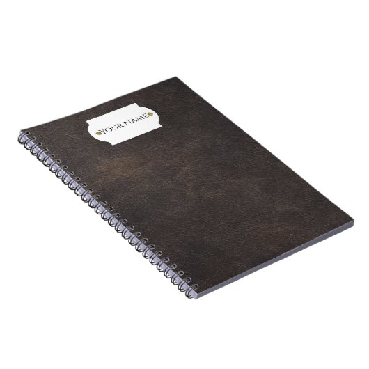 Grauleder Notizblock (Rechte Seite)