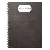 Grauleder Notizblock (Vorderseite)