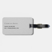 Grauledermonogramm Gepäckanhänger (Rückseite horizontal)