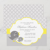 Graulemon-neutrale Babydusche Einladung (Vorne/Hinten)