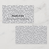 Grauleopard Print Visitenkarte (Vorne/Hinten)