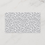 Grauleopard Print Visitenkarte (Rückseite)