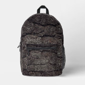 Graulinien aus gebrochenem Asphalt Bedruckter Rucksack (Vorderseite)