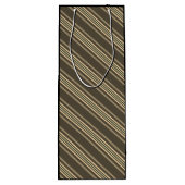 Graulinienmuster und Sepia Geschenktüte Für Weinflaschen (Rückseite)