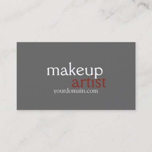 Graumakeup Artist Business Card Visitenkarte (Vorderseite)