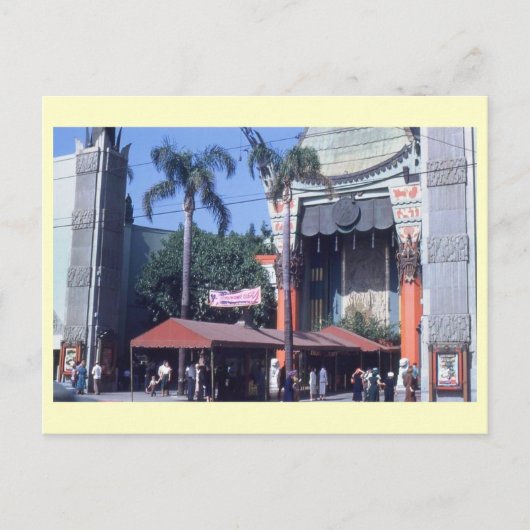 Graumans Chinese Theater, Hollywood Vintag Postkarte (Vorderseite)