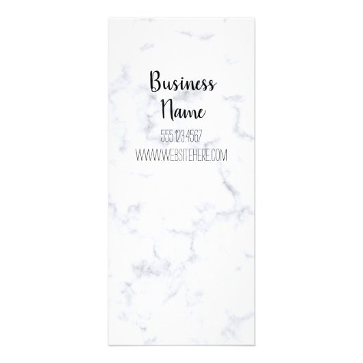 Graumarmor Granit Moderne Salon-Menü Werbekarte (Hinten)