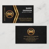 Graumarmor Grunge Golden Arrows Car Detection Visitenkarte (Vorne/Hinten)