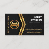 Graumarmor Grunge Golden Arrows Car Detection Visitenkarte (Vorderseite)