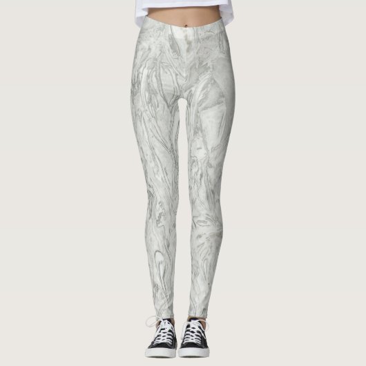 Graumarmoroberflächen Leggings (Vorderseite)