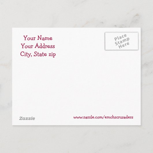 Graumaroon, offenes Haus Postkarte (Rückseite)