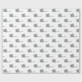 Graumäuse auf weiß geschenkpapier (Flach)