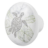 Graumeerschildkröte, tropischer Marmorküste Keramikknauf (Rechts)