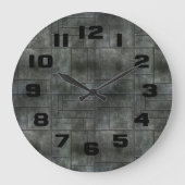Graumetall Große Wanduhr (Vorderseite)