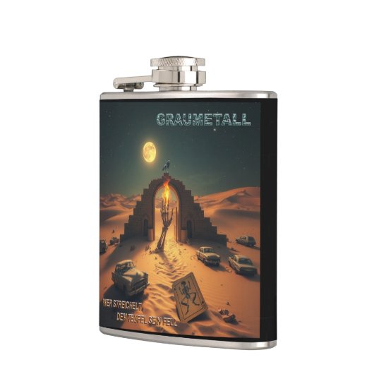 GRAUMETALL - who strokes the devil's fur Flachmann (Links)