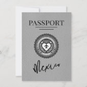 Graumexikanischer Pass Save the Date (Vorderseite)